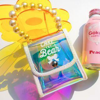 Flap Hand Bag Holographic Color - Blue - One Size