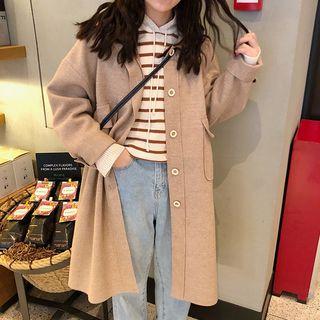 Single Breasted Coat Almond - One Size