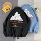 Mountain Print Button Jacket