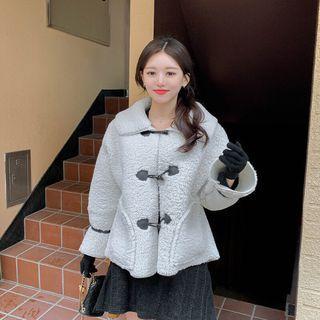 Toggle-button Dumble Jacket Ivory - One Size