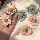 Fabric Flower Earring