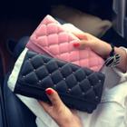 Faux Leather Quilted Long Wallet