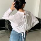 Tie Back Shirt White - One Size