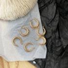Dangle Hoop Earring 1 Pair - Gold - One Size