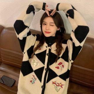 Two Tone Floral Cardigan