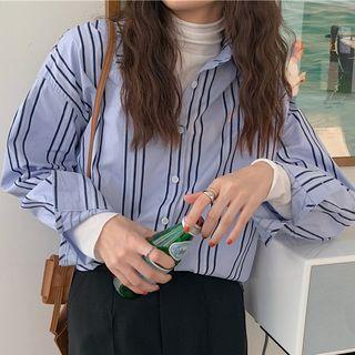 Striped Shirt Purplish Blue - One Size