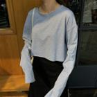 Crew Neck Plain Long-sleeve T-shirt