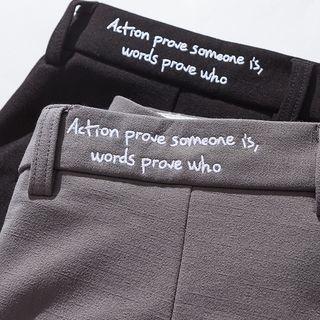 Couple Matching Embroidered Straight-fit Pants
