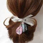 Bow Hair Tie With Charm