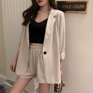 Set: Light Blazer + High-waist Shorts
