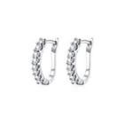 Simple And Fashion Cubic Zircon Earrings Silver - One Size