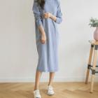 Slit-side Loose-fit Long Rib-knit Dress