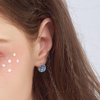 925 Sterling Silver Bead Ear Stud 1 Pair - As Shown In Figure - One Size