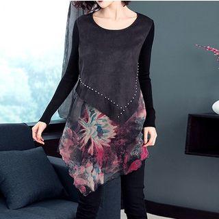 Print Mock Two-piece Tunic
