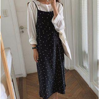 Long-sleeve T-shirt / Spaghetti Strap Dress