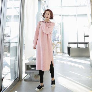 Woolen Rib-knit Anorak Dress