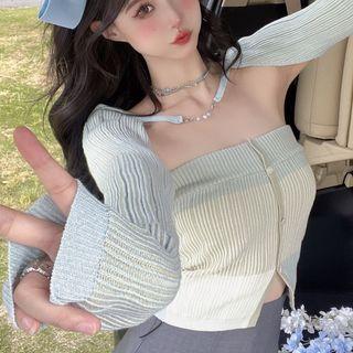 Set : Knit Shrug+ Sheath Tube Top