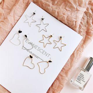 Wirework Heart / Star Dangle Earring