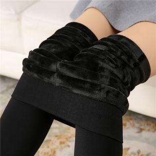 High-waist Fleece-lined Stirrup Leggings