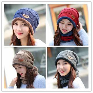 Set: Fleece Lined Beanie + Neck Warmer