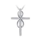 925 Sterling Silver Christian Religious Cross Pendant With Necklace