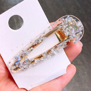 Gold Leaf Hair Clip Transparent - One Size