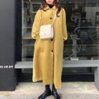 Single-breasted Quilted Corduroy Maxi Coat