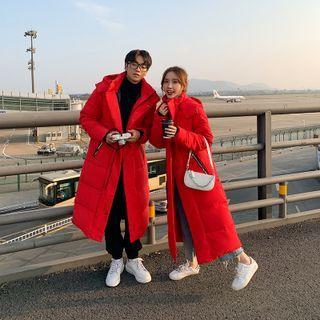 Couple Matching Hooded Midi Padded Jacket