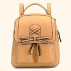 Faux-leather Bow-accent Backpack