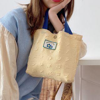 Cartoon Flower Applique Handbag