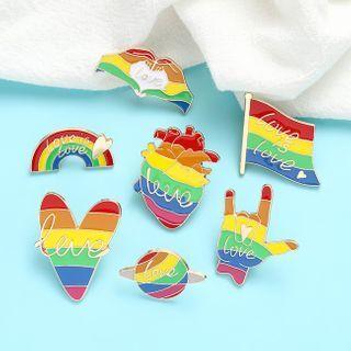 Rainbow Letter Brooch (various Designs)