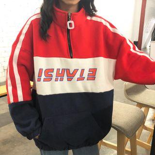 Loose-fit Print Zip Hoodie