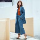Set: Corduroy Wide-leg Pants + Jacket