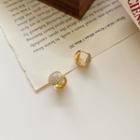 Rhinestone Ball Stud Earring 1 Pair - E410 - Stud Earrings - Gold - One Size