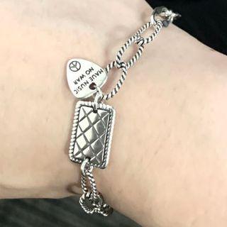 Lettering Bracelet 0884a - Silver - One Size