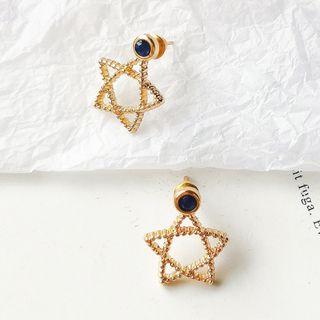 Alloy Star Dangle Earring 1 Pair - Stud Earring - As Shown In Figure - One Size