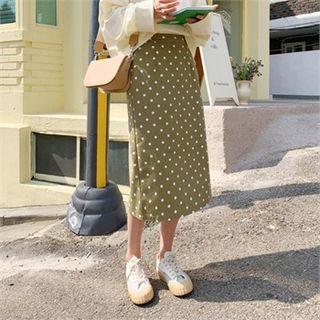 Dotted Cotton Long Skirt