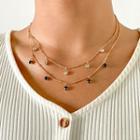 Faux Crystal Charm Necklace