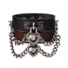 Heart Lock Chain Detail Bracelet