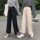 Side-split High-waist Wide-leg Pants