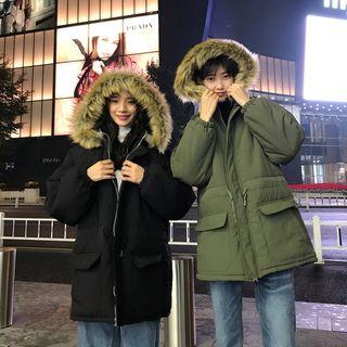 Couple Matching Hooded Drawstring Coat