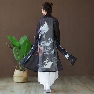 Traditional Chinese Embroidered Chiffon Light Jacket