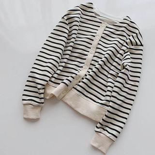 Striped Jacket Beige & Black - One Size
