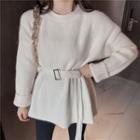 Belt-waist Sweater