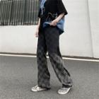Checkerboard Gradient Loose-fit Jeans