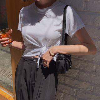 Drawstring-detail Cropped T-shirt
