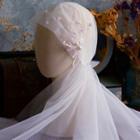 Faux Pearl Mesh Wedding Veil