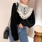 Lace Panel Top Black - One Size