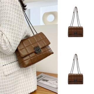 Chain Strap Flap Hobo Bag