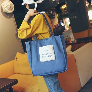 Canvas Contrast-trim Shopper Bag